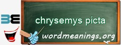 WordMeaning blackboard for chrysemys picta